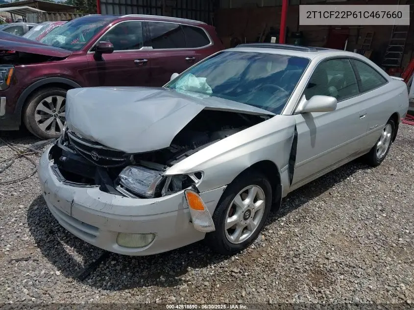 2001 Toyota Camry Solara Sle V6 VIN: 2T1CF22P61C467660 Lot: 42618590