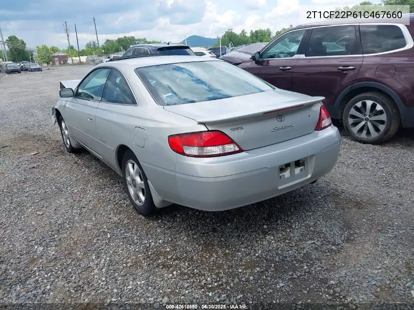 2001 Toyota Camry Solara Sle V6 VIN: 2T1CF22P61C467660 Lot: 42618590