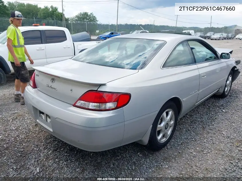 2001 Toyota Camry Solara Sle V6 VIN: 2T1CF22P61C467660 Lot: 42618590