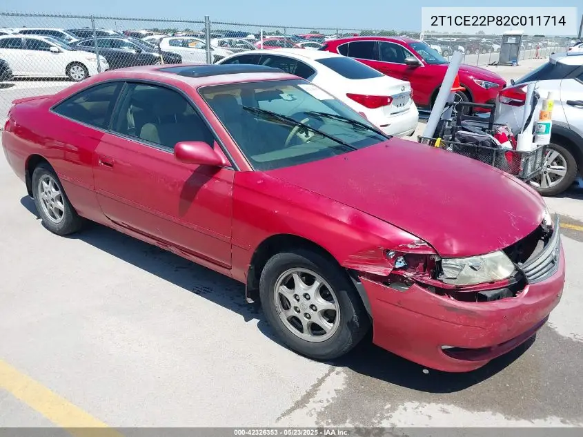 2002 Toyota Camry Solara Se VIN: 2T1CE22P82C011714 Lot: 42326353