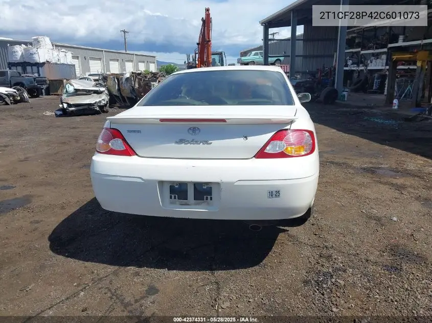 2002 Toyota Camry Solara Se V6 VIN: 2T1CF28P42C601073 Lot: 42374331