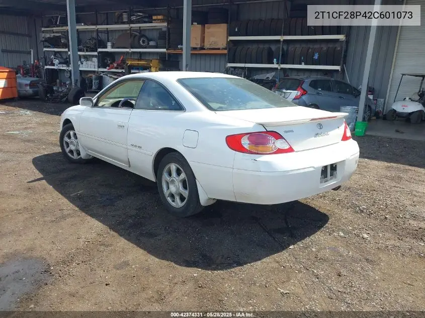 2002 Toyota Camry Solara Se V6 VIN: 2T1CF28P42C601073 Lot: 42374331