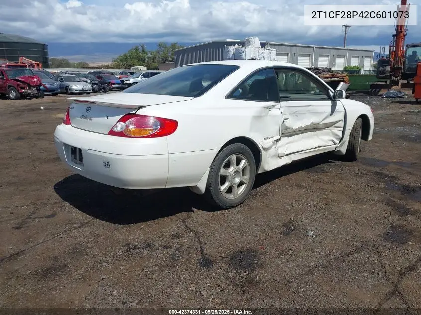 2002 Toyota Camry Solara Se V6 VIN: 2T1CF28P42C601073 Lot: 42374331