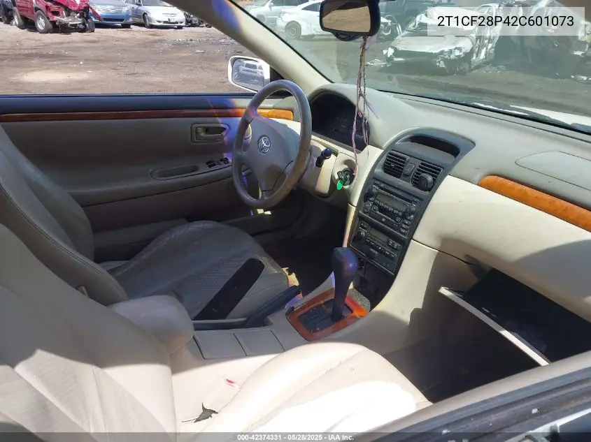 2002 Toyota Camry Solara Se V6 VIN: 2T1CF28P42C601073 Lot: 42374331