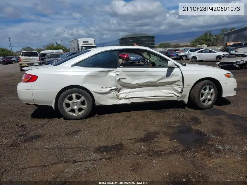 2002 Toyota Camry Solara Se V6 VIN: 2T1CF28P42C601073 Lot: 42374331