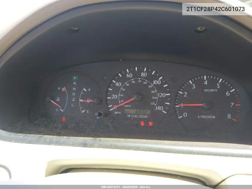 2002 Toyota Camry Solara Se V6 VIN: 2T1CF28P42C601073 Lot: 42374331