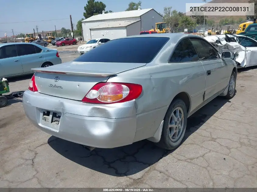 2002 Toyota Camry Solara Se VIN: 2T1CE22P22C008131 Lot: 42539050