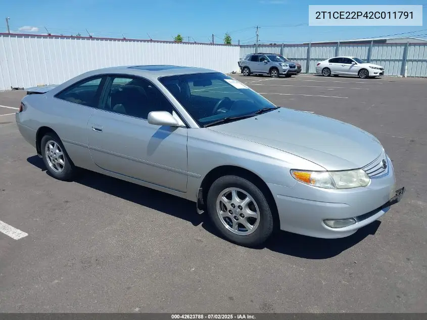 2002 Toyota Camry Solara Se VIN: 2T1CE22P42C011791 Lot: 42623788