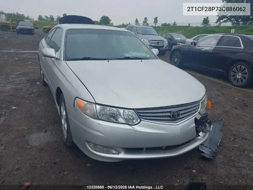 2003 Toyota Solara VIN: 2T1CF28P73C886062 Lot: 12320860