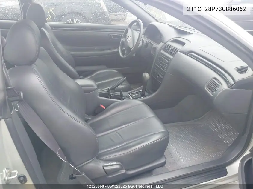2003 Toyota Solara VIN: 2T1CF28P73C886062 Lot: 12320860