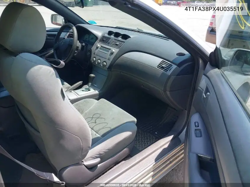 2004 Toyota Camry Solara Se VIN: 4T1FA38PX4U035519 Lot: 42550038
