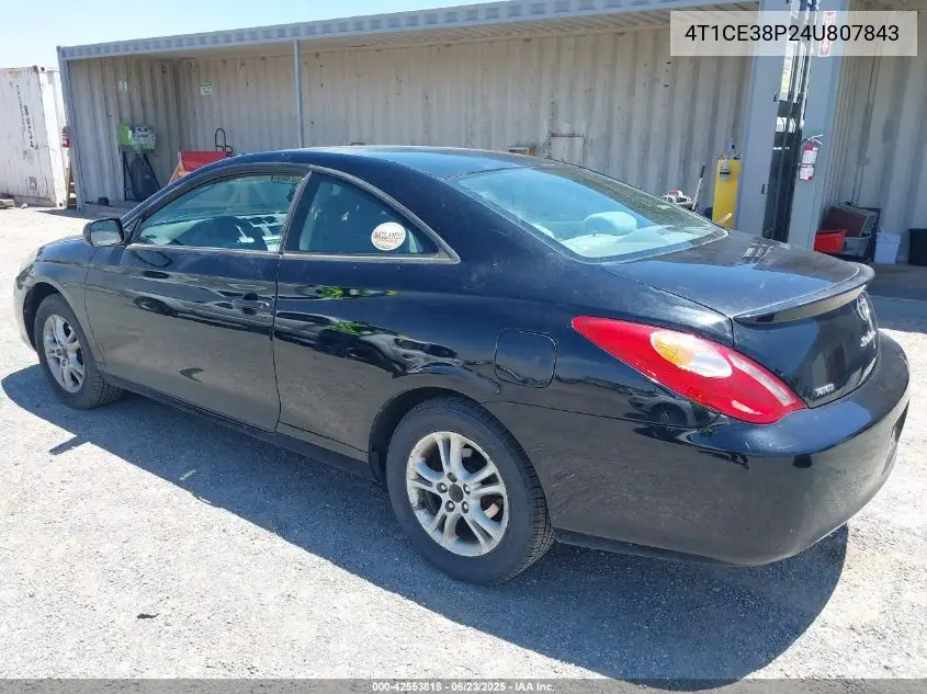 2004 Toyota Camry Solara Se VIN: 4T1CE38P24U807843 Lot: 42553818