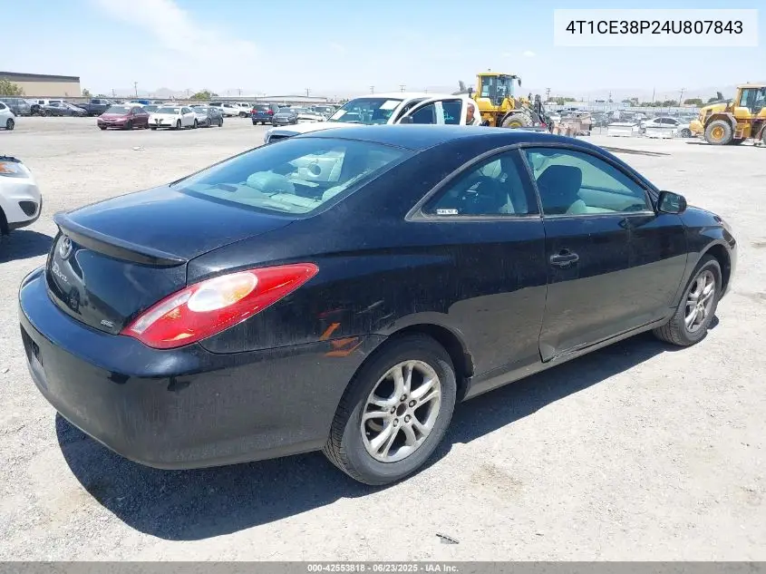 2004 Toyota Camry Solara Se VIN: 4T1CE38P24U807843 Lot: 42553818