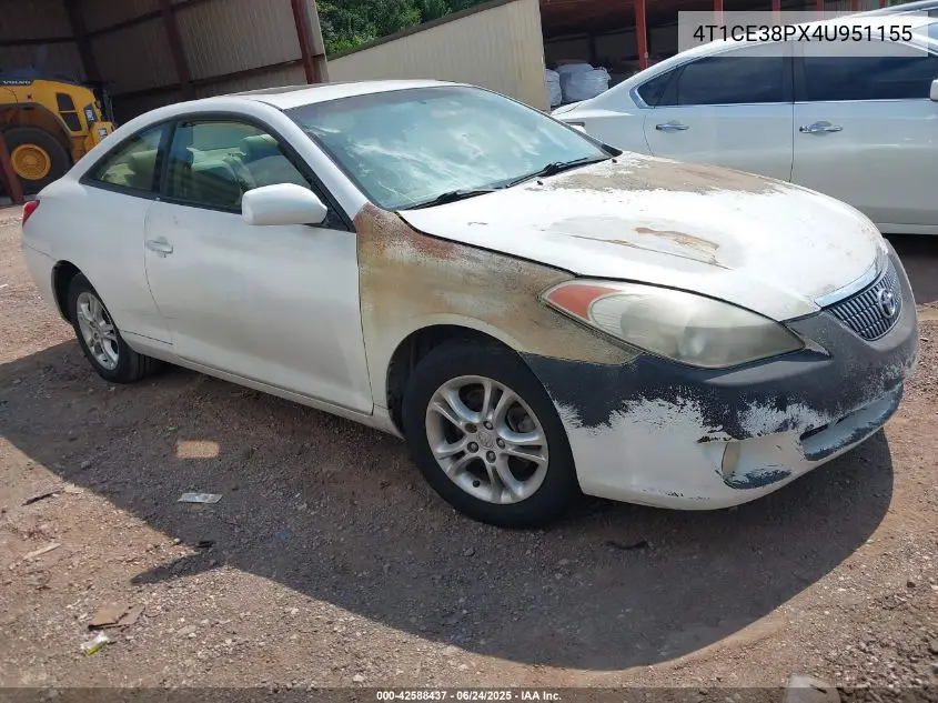 2004 Toyota Camry Solara Se VIN: 4T1CE38PX4U951155 Lot: 42588437
