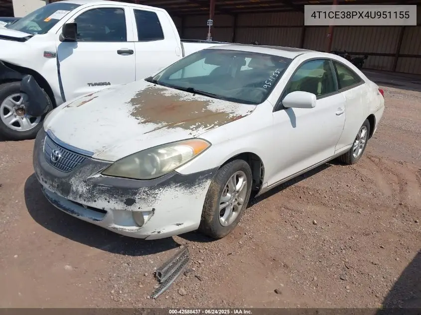 2004 Toyota Camry Solara Se VIN: 4T1CE38PX4U951155 Lot: 42588437