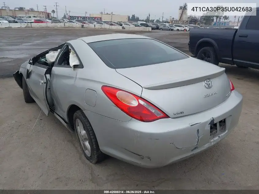 2005 Toyota Camry Solara Sle V6 VIN: 4T1CA30P35U042683 Lot: 42588314