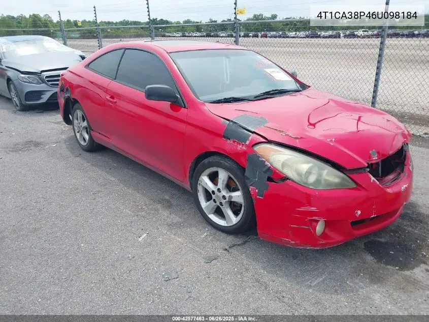 2006 Toyota Camry Solara Se Sport V6 VIN: 4T1CA38P46U098184 Lot: 42577463