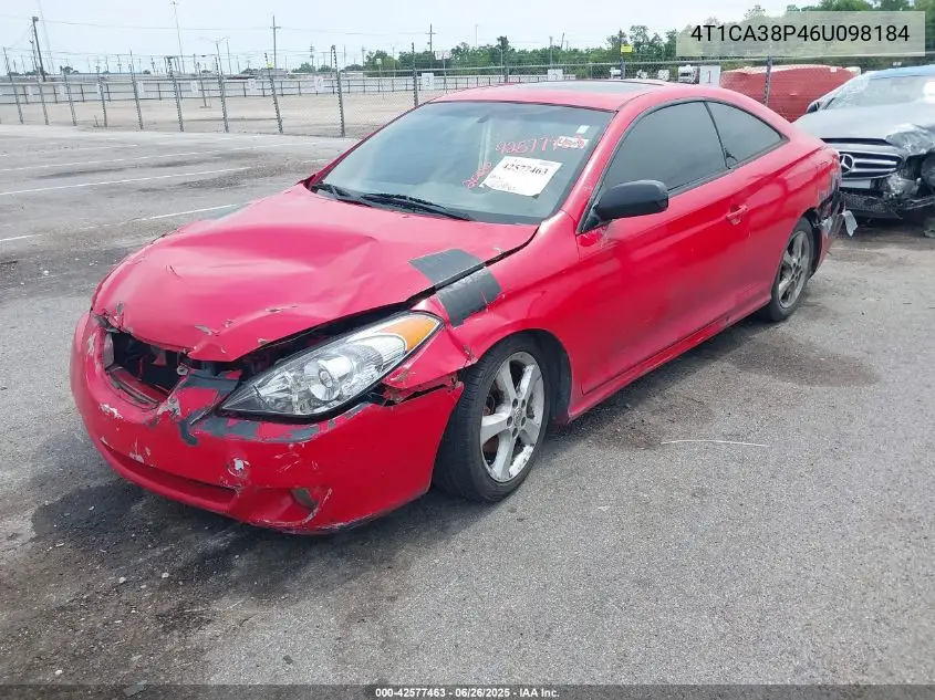 2006 Toyota Camry Solara Se Sport V6 VIN: 4T1CA38P46U098184 Lot: 42577463