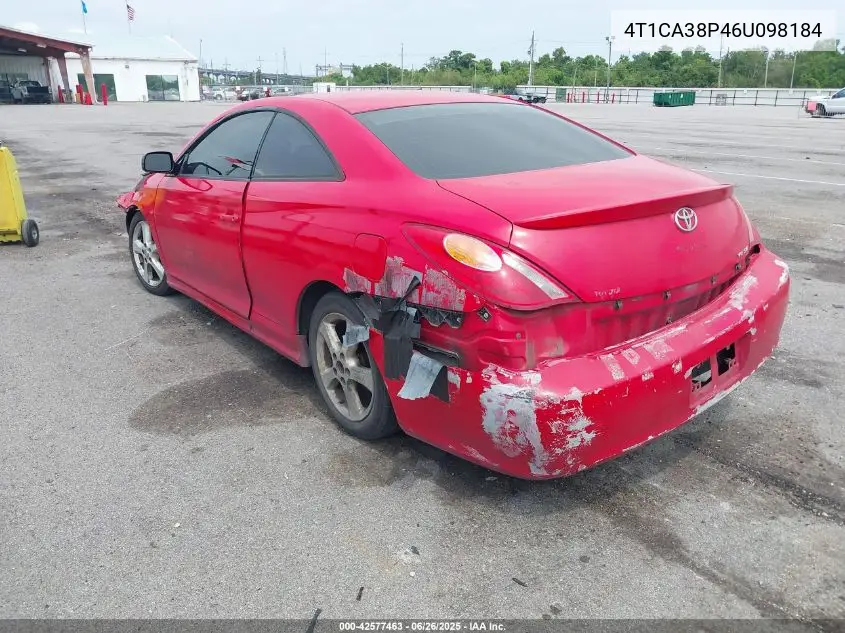 2006 Toyota Camry Solara Se Sport V6 VIN: 4T1CA38P46U098184 Lot: 42577463