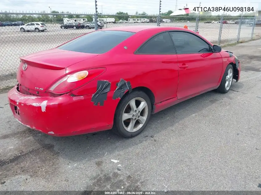 2006 Toyota Camry Solara Se Sport V6 VIN: 4T1CA38P46U098184 Lot: 42577463