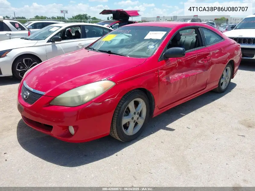 4T1CA38P86U080707 2006 Toyota Camry Solara Se Sport V6