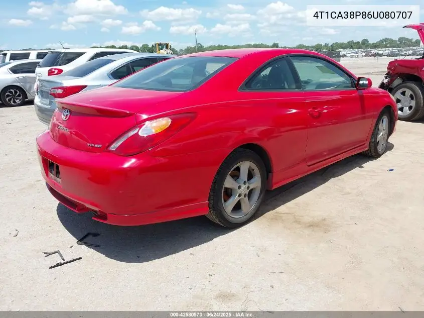 4T1CA38P86U080707 2006 Toyota Camry Solara Se Sport V6