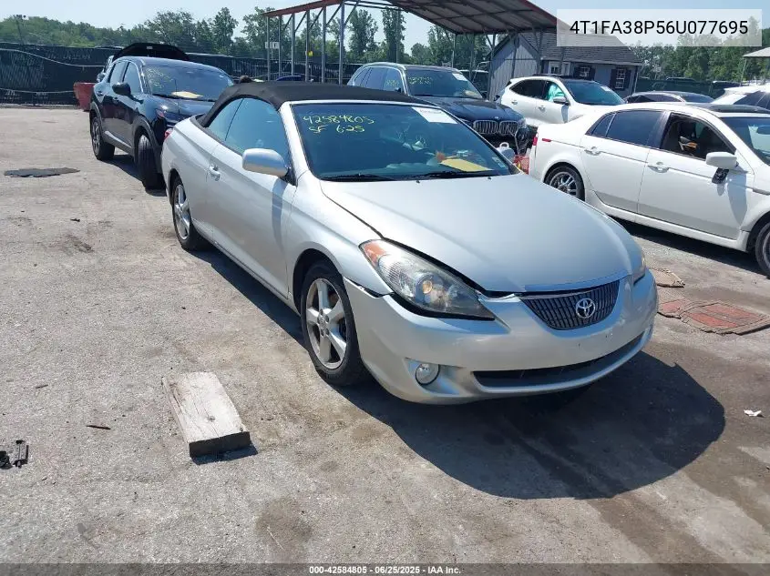 2006 Toyota Camry Solara Sle VIN: 4T1FA38P56U077695 Lot: 42584805