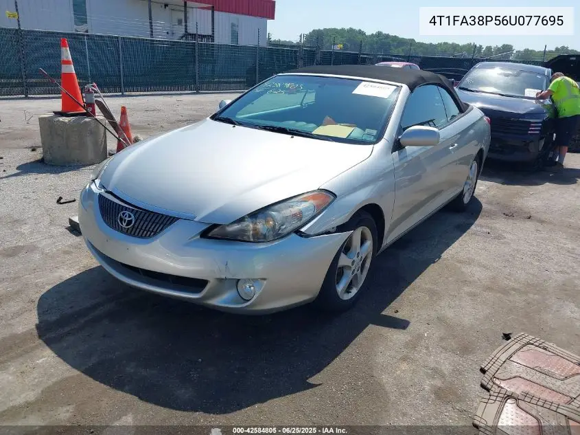 2006 Toyota Camry Solara Sle VIN: 4T1FA38P56U077695 Lot: 42584805