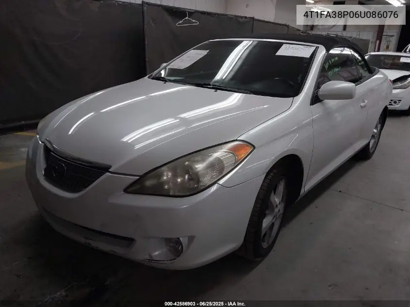 2006 Toyota Camry Solara Se VIN: 4T1FA38P06U086076 Lot: 42586903