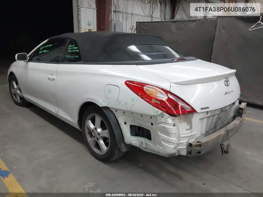 2006 Toyota Camry Solara Se VIN: 4T1FA38P06U086076 Lot: 42586903