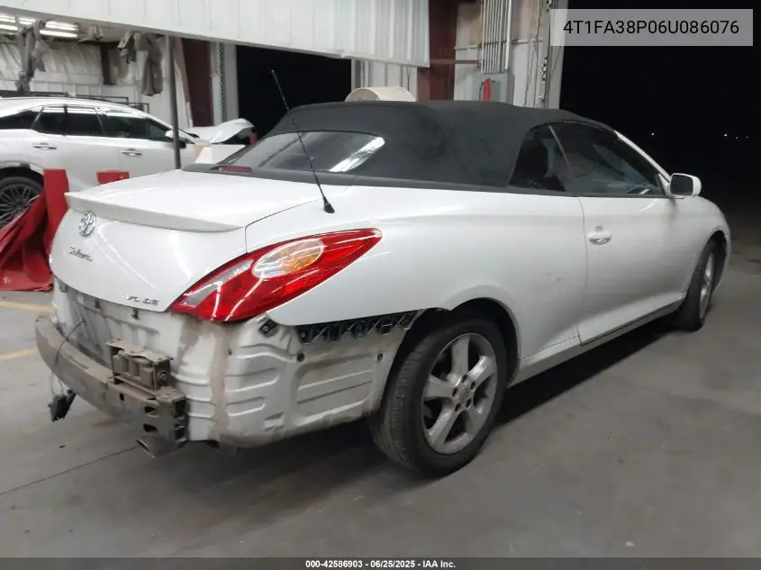 2006 Toyota Camry Solara Se VIN: 4T1FA38P06U086076 Lot: 42586903