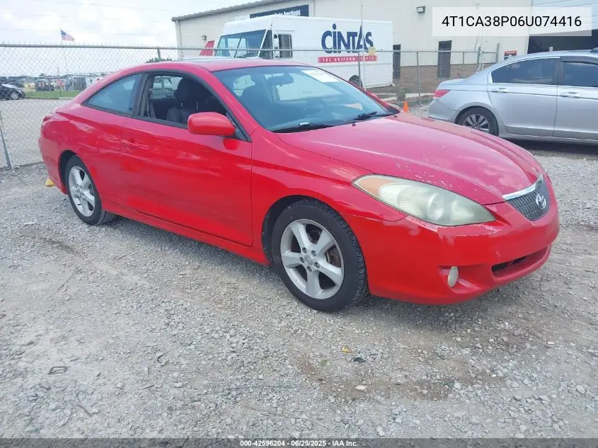 2006 Toyota Camry Solara Se Sport V6 VIN: 4T1CA38P06U074416 Lot: 42596204