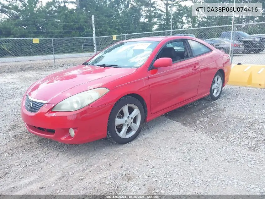 2006 Toyota Camry Solara Se Sport V6 VIN: 4T1CA38P06U074416 Lot: 42596204