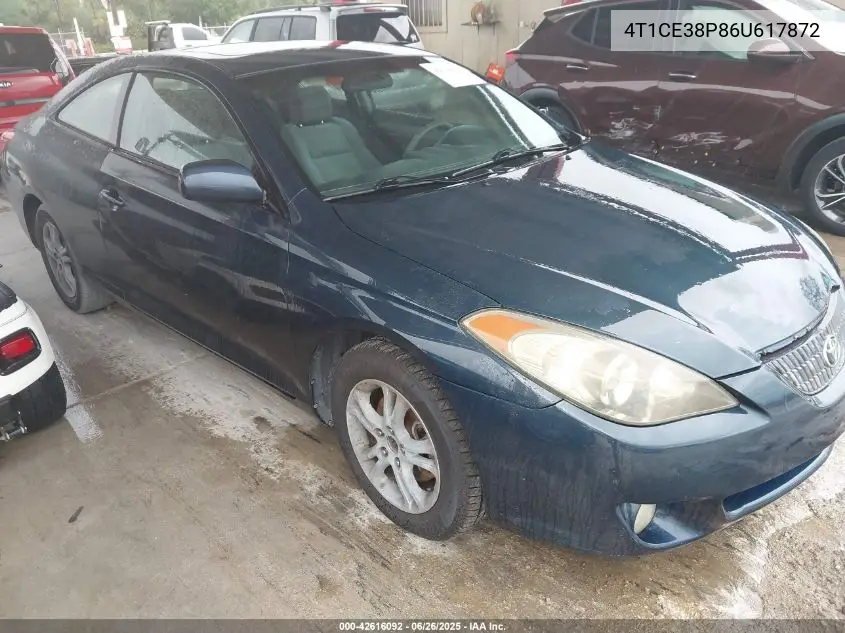 2006 Toyota Camry Solara Se VIN: 4T1CE38P86U617872 Lot: 42616092