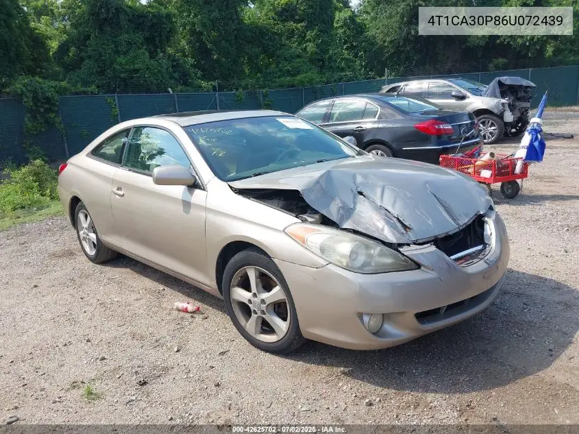 2006 Toyota Camry Solara Sle V6 VIN: 4T1CA30P86U072439 Lot: 42625702