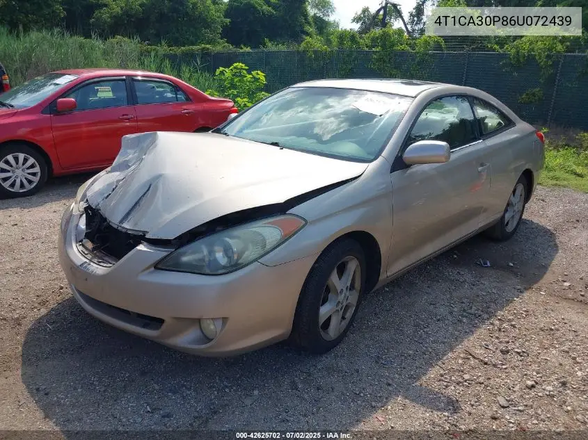 2006 Toyota Camry Solara Sle V6 VIN: 4T1CA30P86U072439 Lot: 42625702