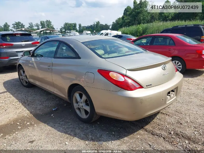 2006 Toyota Camry Solara Sle V6 VIN: 4T1CA30P86U072439 Lot: 42625702