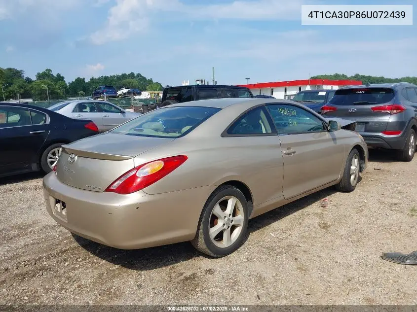 2006 Toyota Camry Solara Sle V6 VIN: 4T1CA30P86U072439 Lot: 42625702
