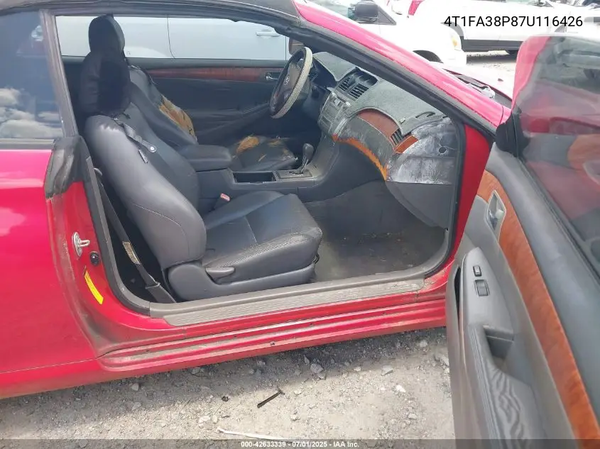 2007 Toyota Camry Solara Sle VIN: 4T1FA38P87U116426 Lot: 42633339