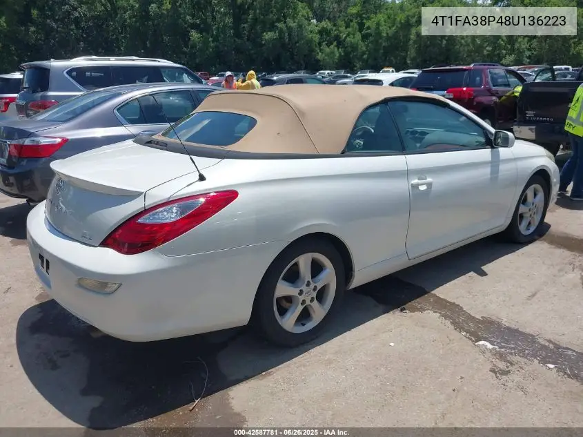 2008 Toyota Camry Solara Sle VIN: 4T1FA38P48U136223 Lot: 42587781