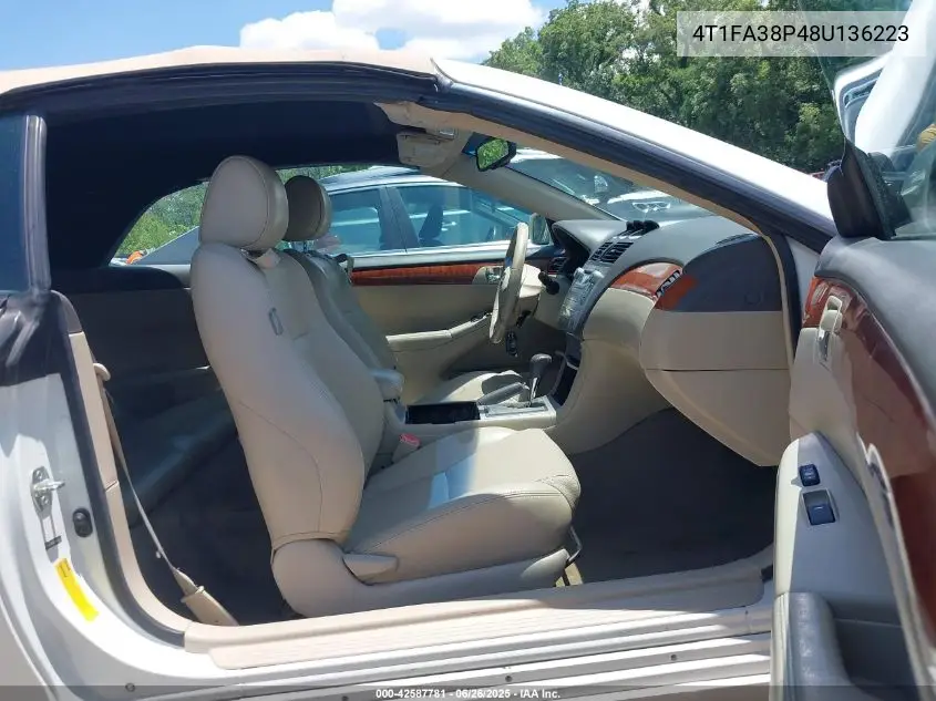 2008 Toyota Camry Solara Sle VIN: 4T1FA38P48U136223 Lot: 42587781