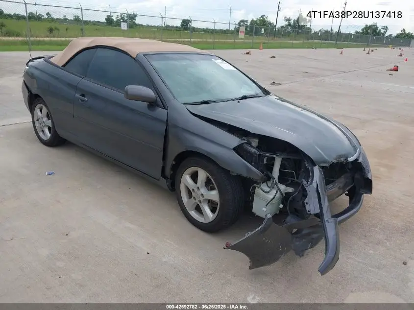 2008 Toyota Camry Solara Sle VIN: 4T1FA38P28U137418 Lot: 42592782