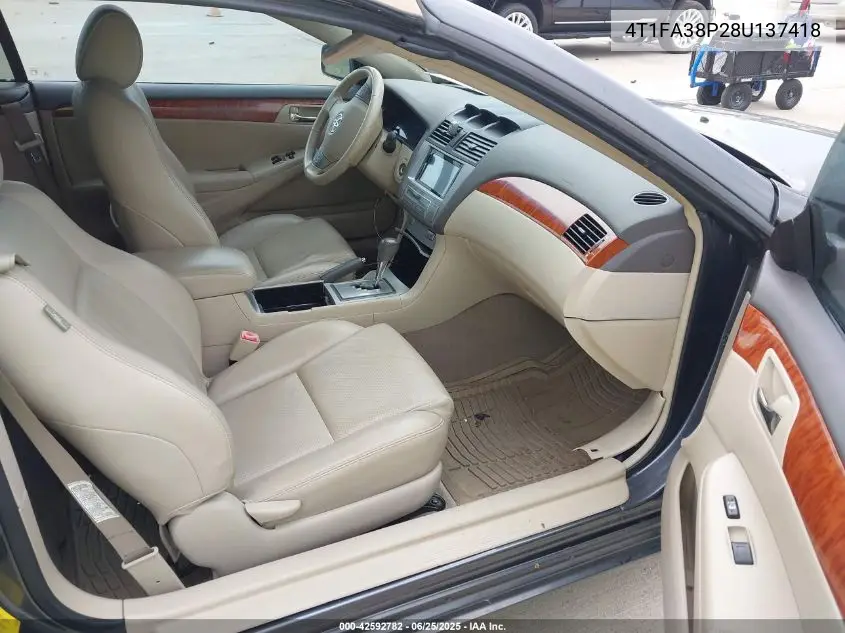 2008 Toyota Camry Solara Sle VIN: 4T1FA38P28U137418 Lot: 42592782