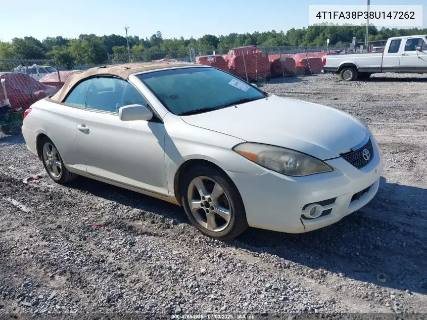 2008 Toyota Camry Solara Sle VIN: 4T1FA38P38U147262 Lot: 42654936