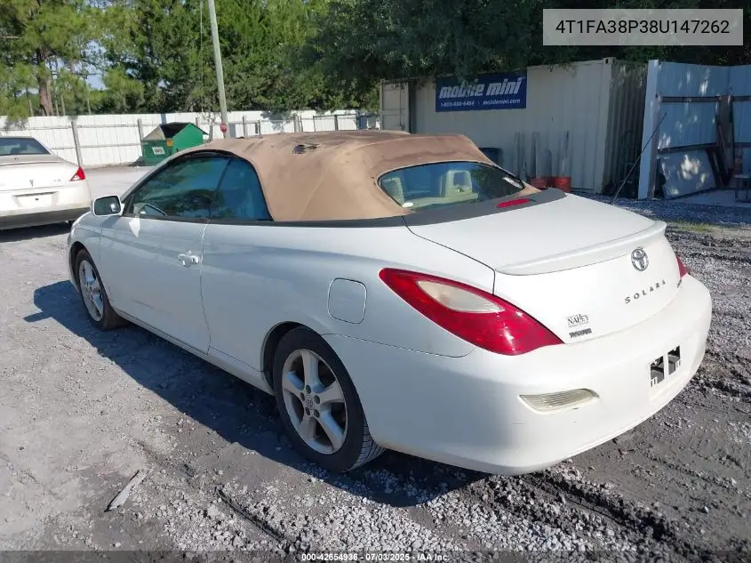 2008 Toyota Camry Solara Sle VIN: 4T1FA38P38U147262 Lot: 42654936