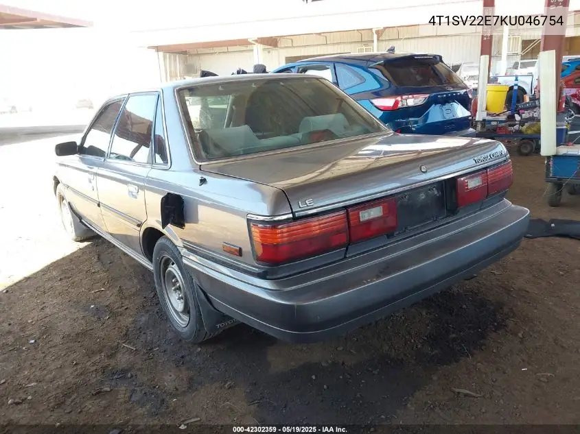 1989 Toyota Camry Le VIN: 4T1SV22E7KU046754 Lot: 42302359