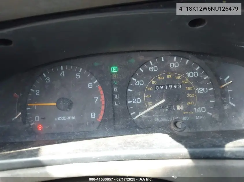 1992 Toyota Camry Le VIN: 4T1SK12W6NU126479 Lot: 41580857