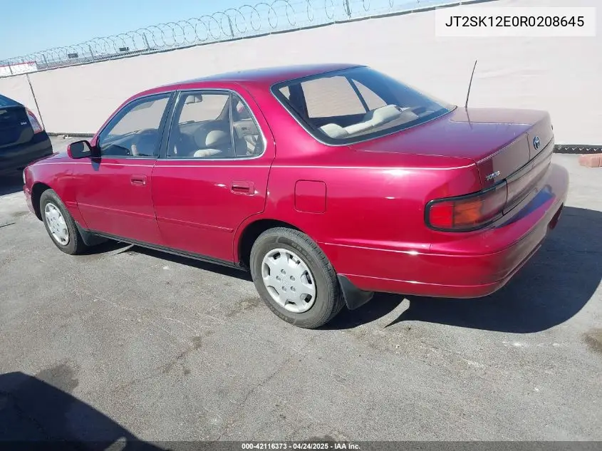 1994 Toyota Camry Le VIN: JT2SK12E0R0208645 Lot: 42116373