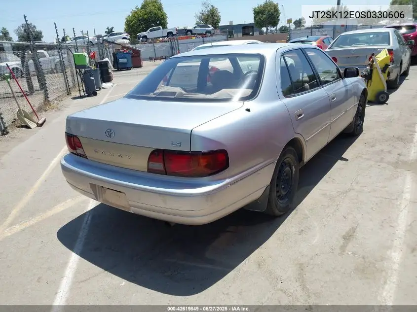 1995 Toyota Camry Le VIN: JT2SK12E0S0330606 Lot: 42619849