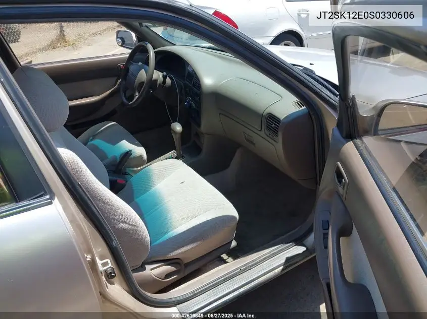 1995 Toyota Camry Le VIN: JT2SK12E0S0330606 Lot: 42619849